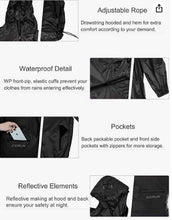 EZRUN Women's Travel Packable Hooded Rain Coat Windbreaker Jacket
