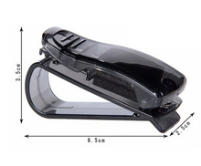 strong black car visor clip
