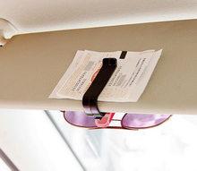 strong black car visor clip