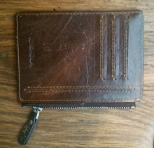 RFId blocking leather credit card holder