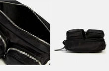 cross body black nylon purse bag