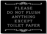 Restroom Sign (Do Not Flush..)