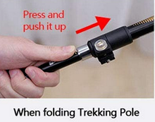 quick release collapsible trekking hiking pole stick