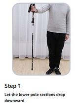 easy with instructions hiking trekking pole stick