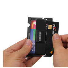 bank credit card size metal wallet with band