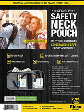 rhino outlet rfid blocking security safety neck pouch