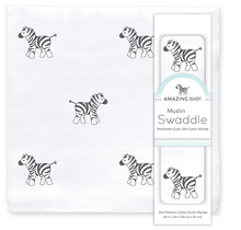 Zebra Safari Print Cotton Swaddle Blanket Newborn